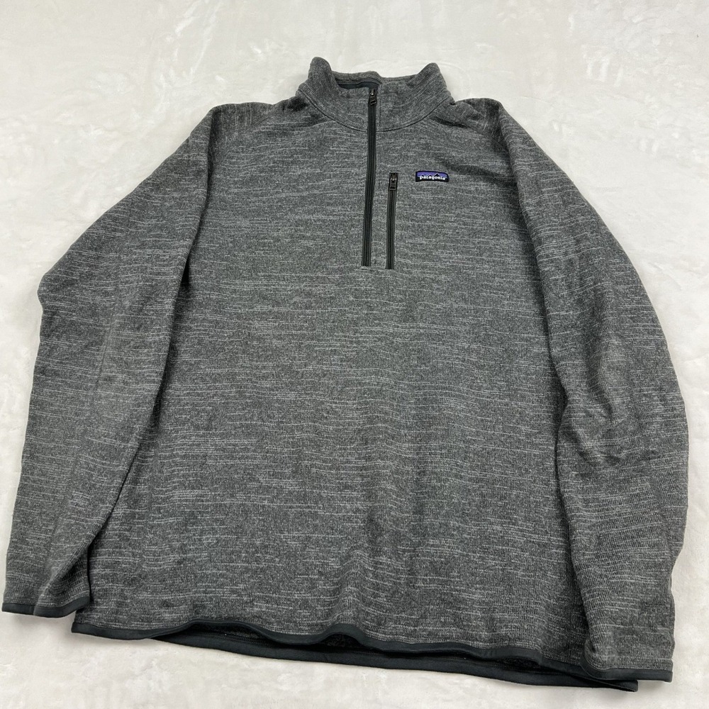 Patagonia Better Sweater 1/4 Zip Pullover Mens XXL Gray Heather Fleece 25527